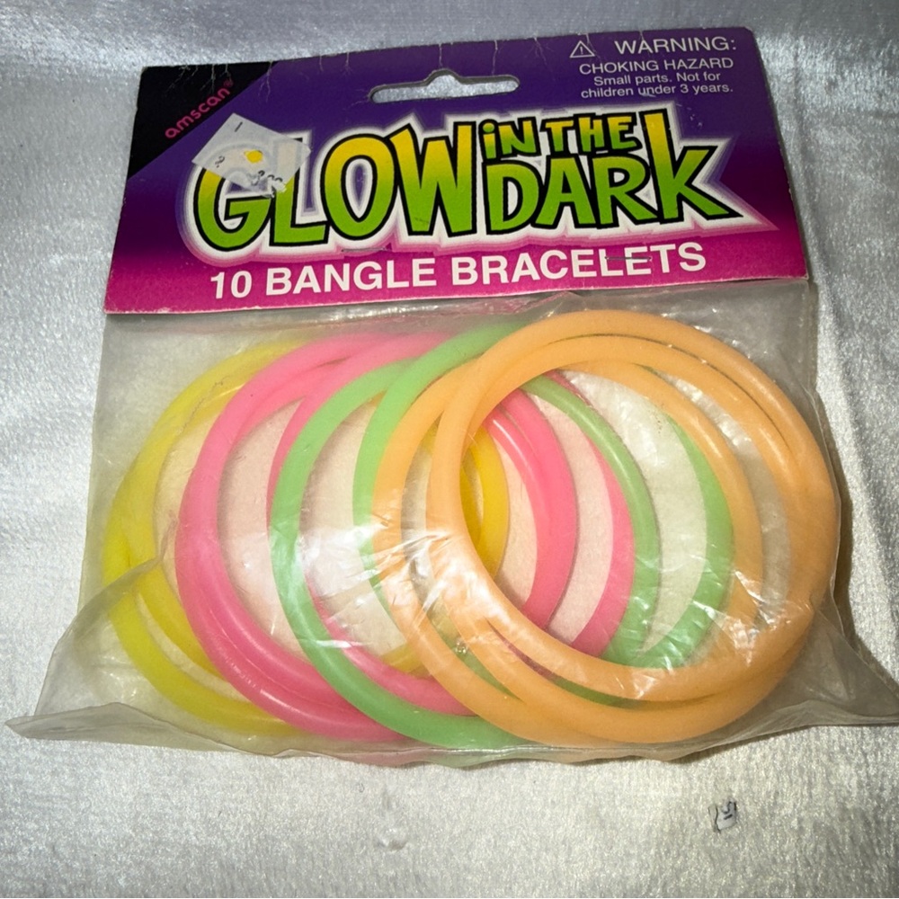 Vintage original Glow in the Dark Bracelets 80βs NEW NIP